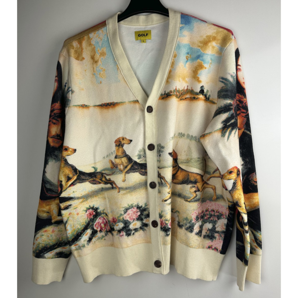 Golf Wang x Tyler the Creator Renaissance Cardigan Sweater Size Large RARE HTF - Picture 11 of 12